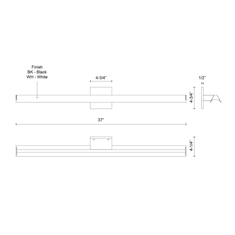 Kuzco Lighting Galleria Dimmable LED Wall Mounted Picture Light
