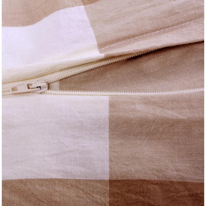 Home Soft Things Gingham Flannel Plaid Duvet Cover Set