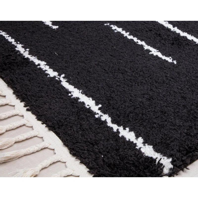 George Oliver Colletti Bennett Abstract Introspective Black Area Rug