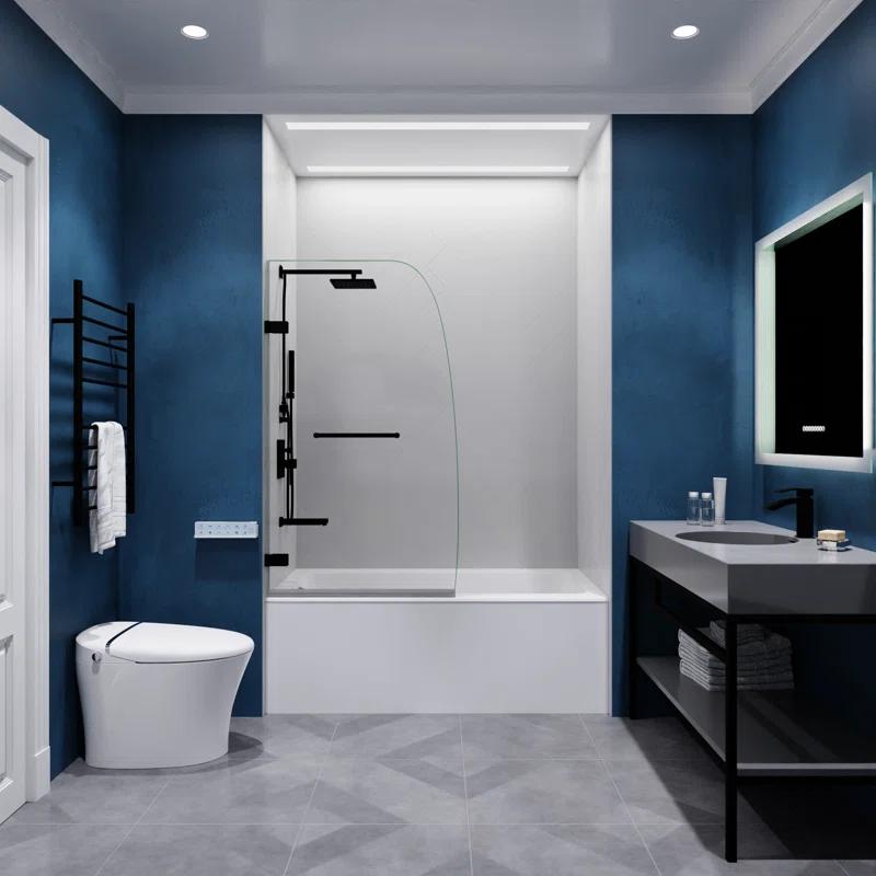 Vensea Series 31.5" W x 56" Pivot Frameless Tub Door