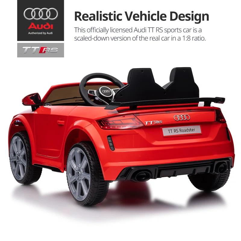 Outfunny Electric Car for Kids, Licensed Audi 6V Ride on Toy Car for Toddlers with Remote, Bluetooth