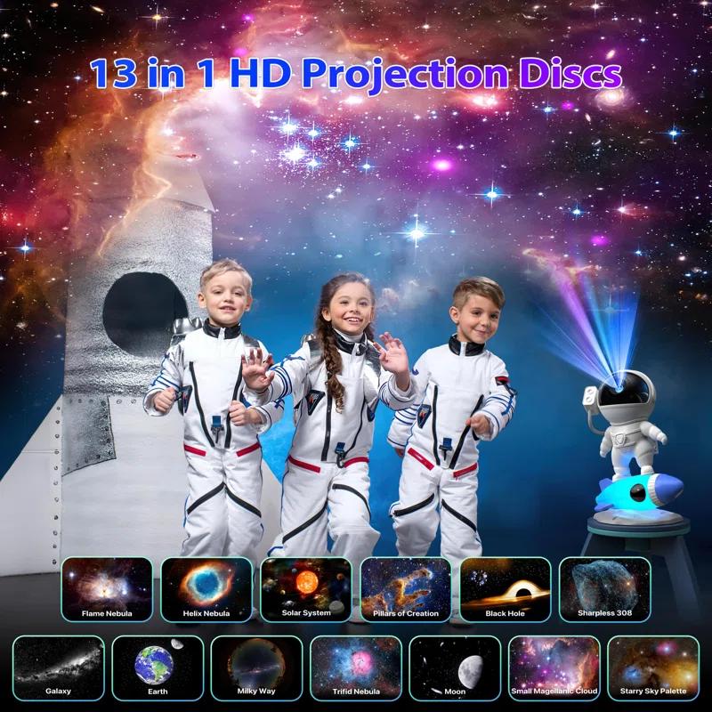 BBCPC 12-in-1 HD Astronaut Galaxy Projector for Bedroom & Home Décor