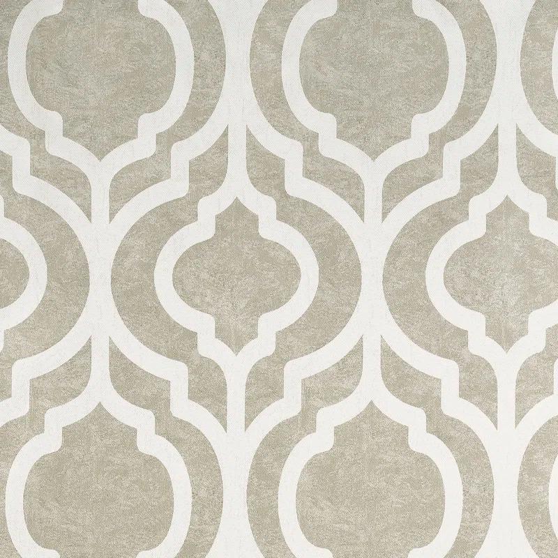 Sun Zero Eldon Gray Trellis Print Blackout Grommet Curtain Panel