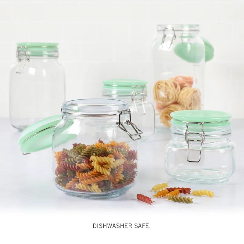 Martha Stewart 5 Piece Glass Kitchen Canister Set