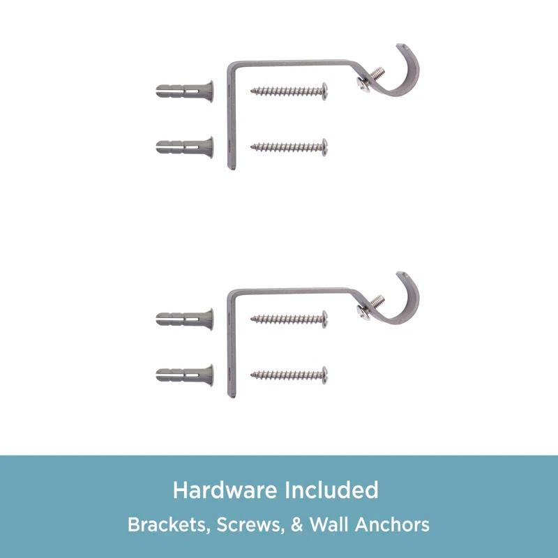 Kenney Steel Adjustable Single Curtain Rod