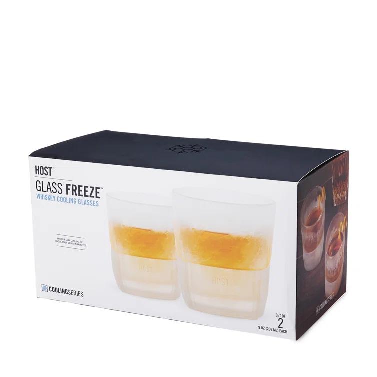 Glass Whiskey FREEZE Cooling Cup (Set of 2)