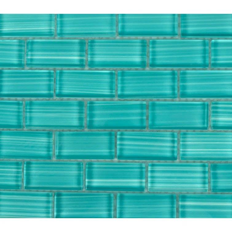 WS Tiles® Swimming Pool Series 1" x 2" Straight Edge Glass Mosaic Tile