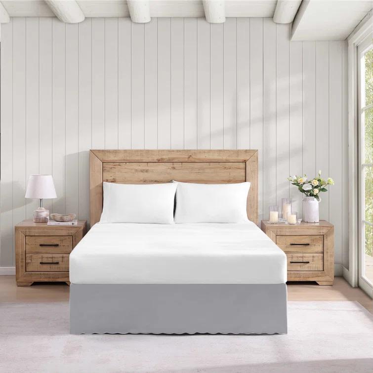 Stone Cottage Bedding Stone Cottage Solid Scalloped Cotton Bedskirt