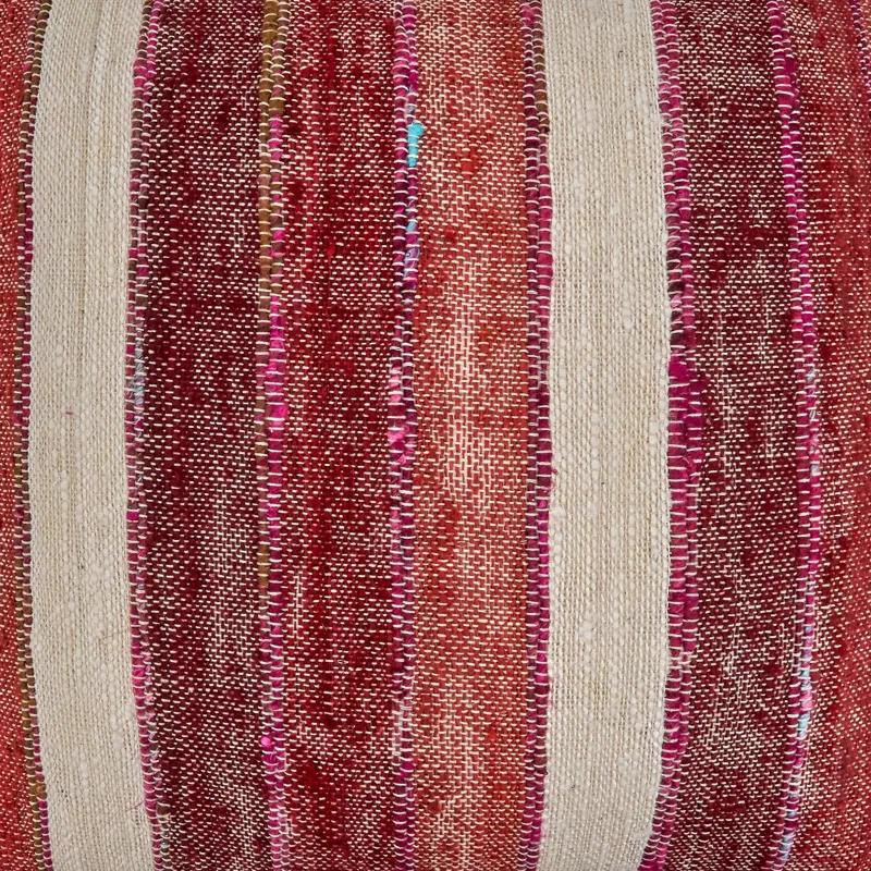 Saro Lynn Collection Striped Cotton Pillow Cover