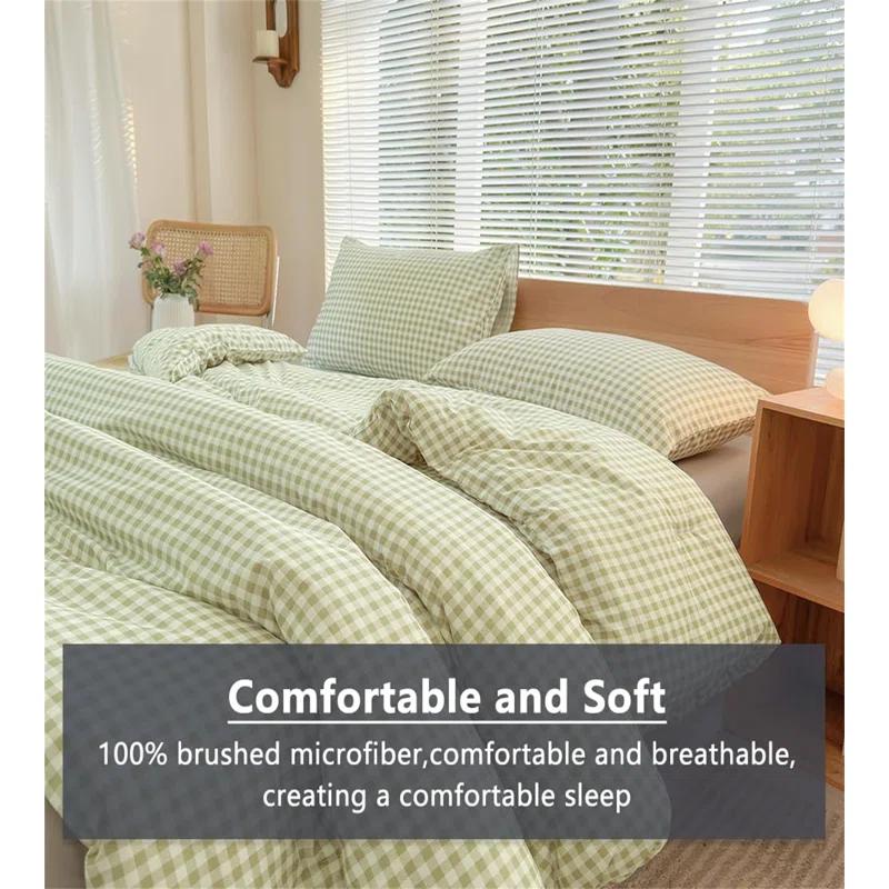 BTERAZ Checkered Comforter Set