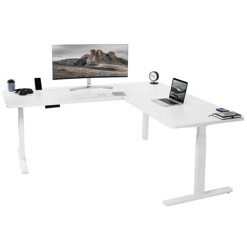 VIVO Electric 77" x 71" Corner Stand Up Desk, 3E7B Series | Wayfair