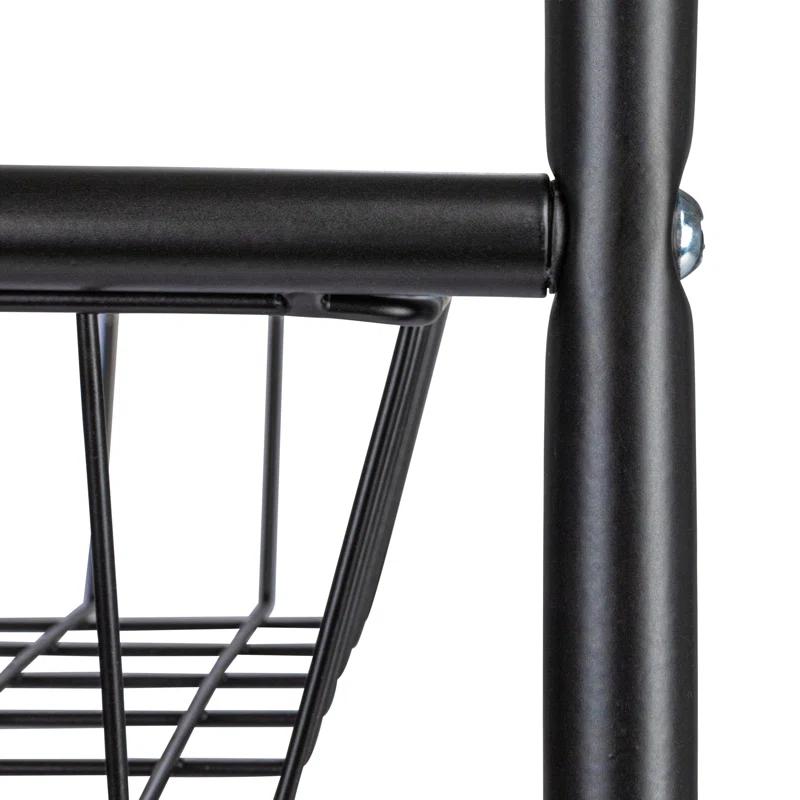 Household Essentials Metal Free Standing Laundry Cart with Wheels