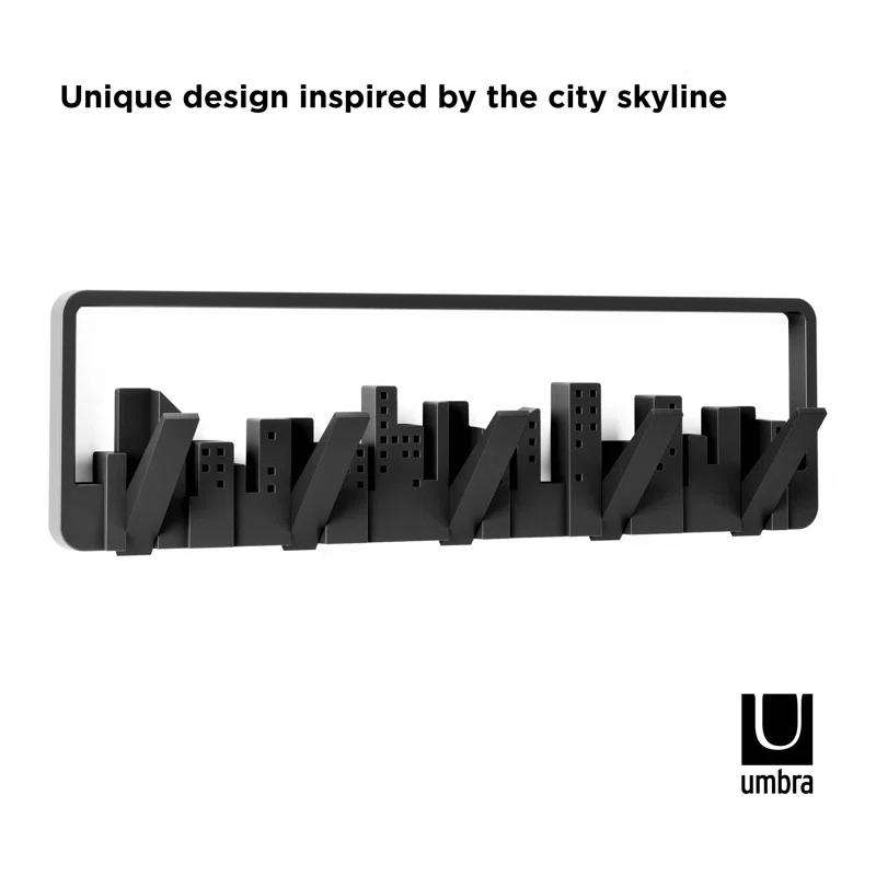 Umbra Skyline Plastic Wall 5 - Hook Wall Mounted Coat Rack