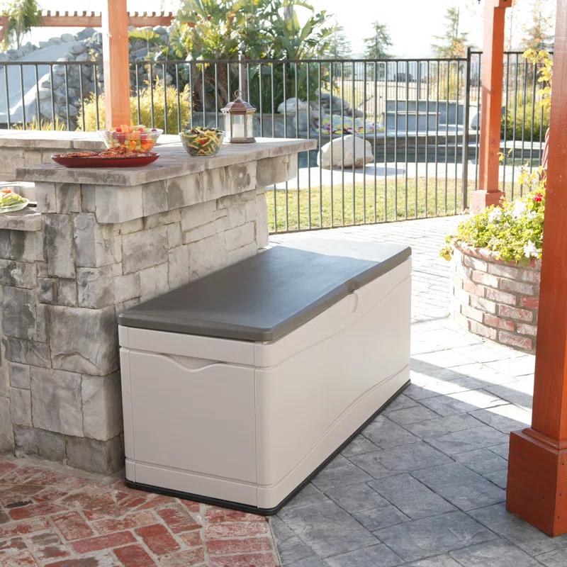Lifetime Lifetime 60'' W 130 Gallons Water Resistant Polyethylene Plastic Lockable Deck Box