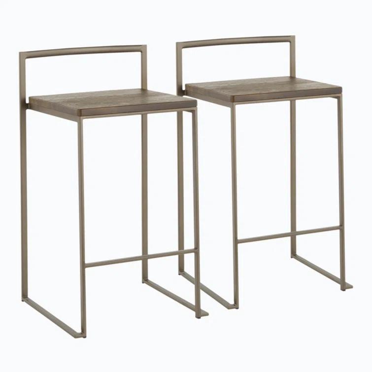 Wenty Counter Stool with Metal Frame (Set of 2)