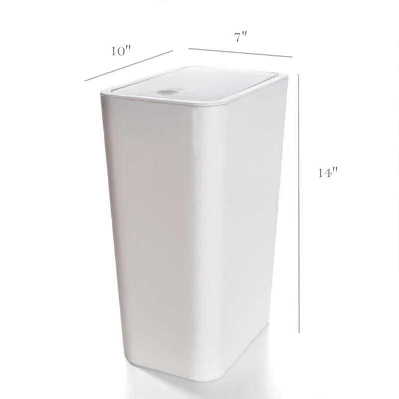 HANAMYA Plastic Touch Top Waste Basket - 2.6 Gallons