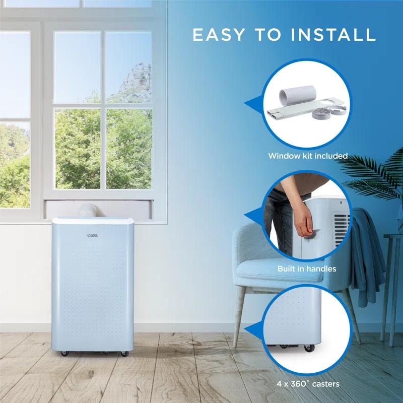 Commercial Cool Commercial Cool 6,350 BTU SACC/CEC Smart Portable Air Conditioner, 9,000 BTU ASHRAE 128, Blue