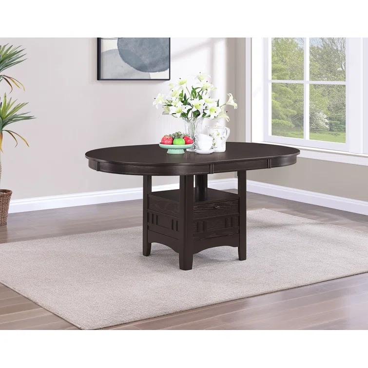 Coaster Furniture Coaster Furniture Lavon Oval Extension Leaf Dining Table Espresso