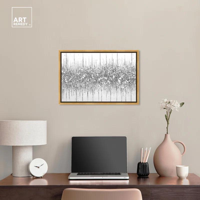 Art Remedy Grey Lines Inspo Canvas Modern Black White Abstract Art by Art Remedy