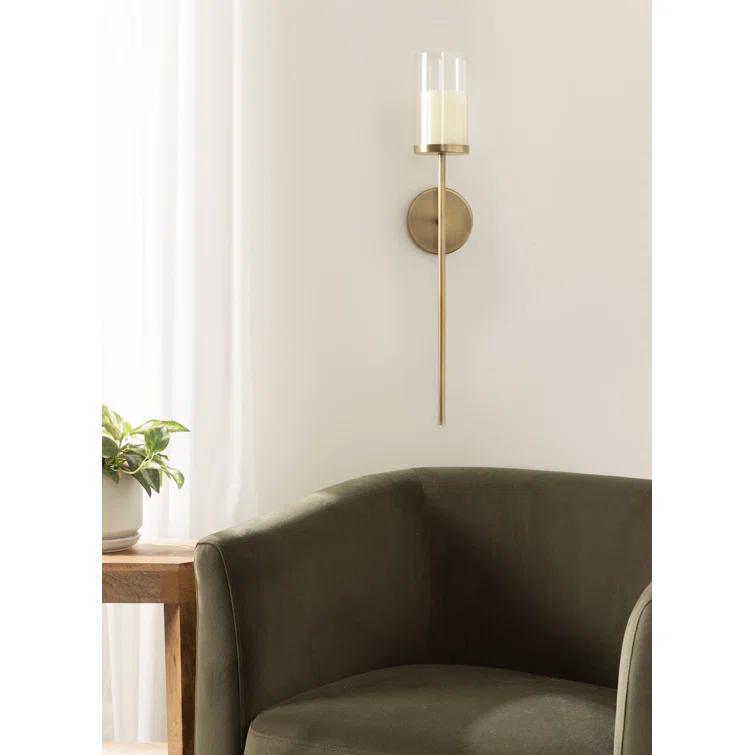 Kate and Laurel Blaise 14.0" Metal Wall Sconce