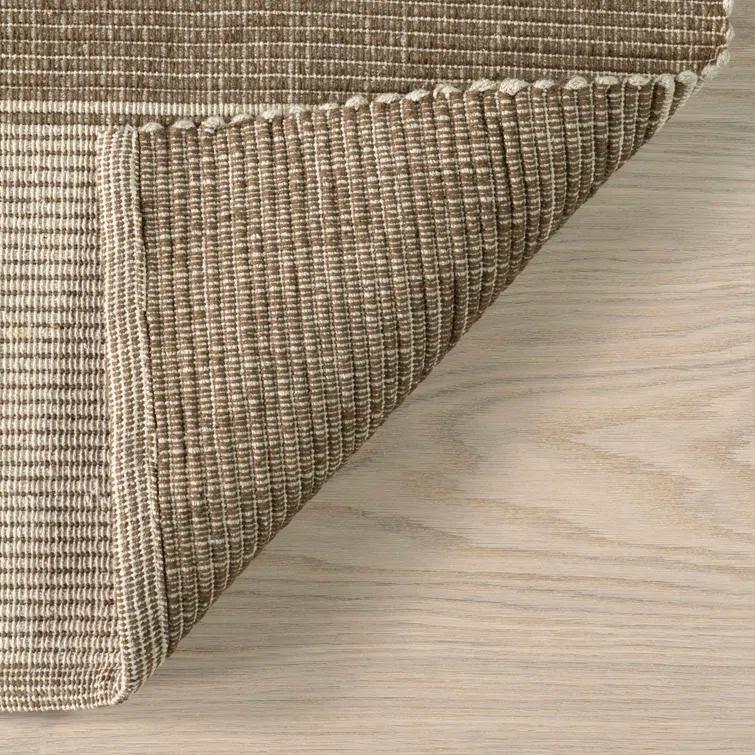 Ebern Designs Hertford Checked Cotton Area Rug