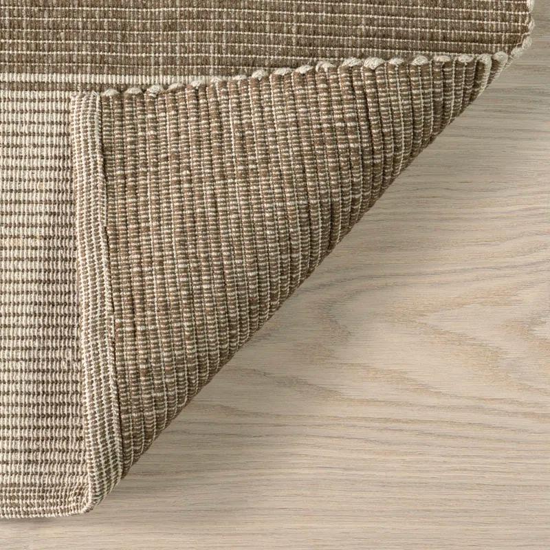 Ebern Designs Hertford Checked Cotton Area Rug
