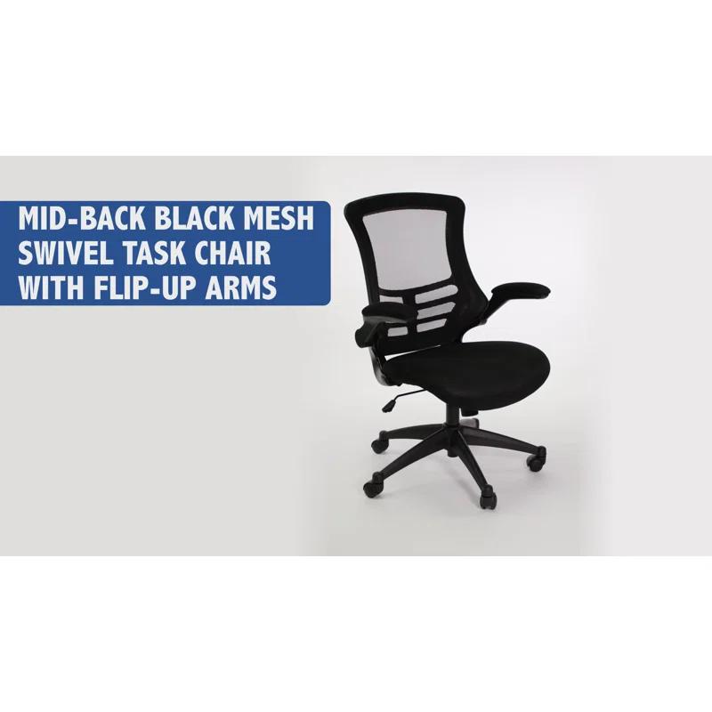 Flash Furniture Regent Park Ergonomic Swivel Task Chair with Roller Wheels & Flip Up Arms