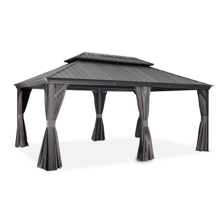 Purple Leaf 18 Ft. W X 12 Ft. D Aluminum Patio Gazebo