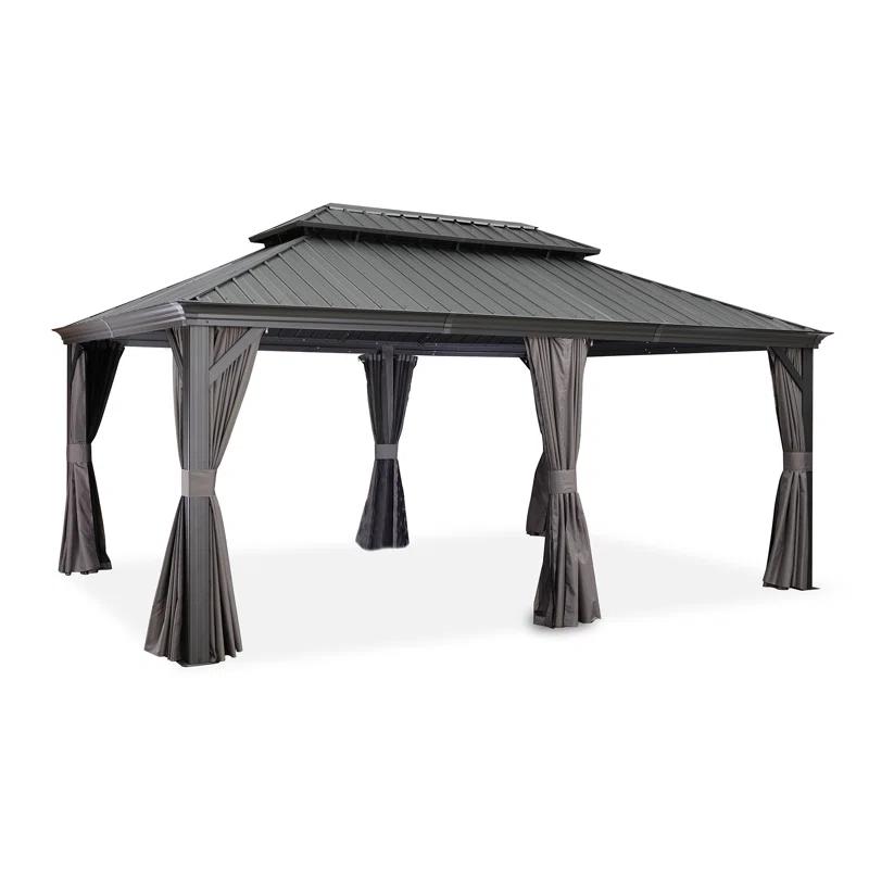 Purple Leaf 18 Ft. W X 12 Ft. D Aluminum Patio Gazebo