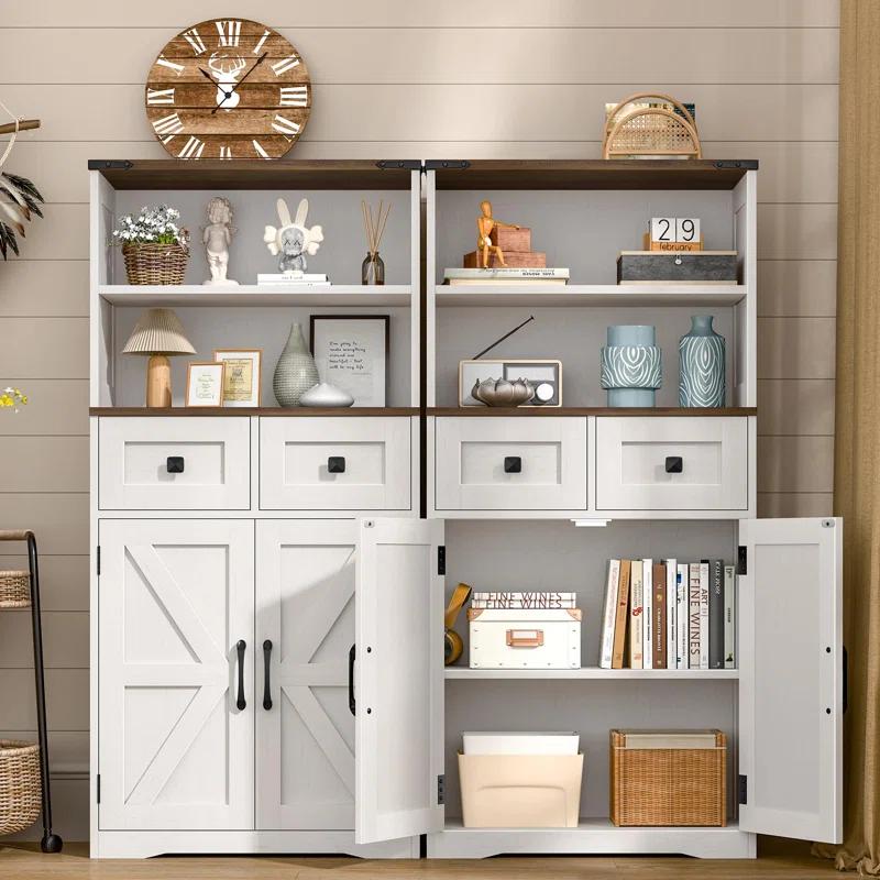 August Grove® Farmhouse Storage Cabinet For Bathroom, Kitchen, Living Room