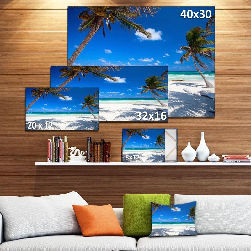 Design Art " Coconut Palms At Beach Landscape " by Designart 2 - Pieces