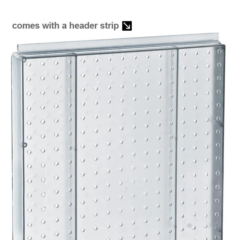 Azar Displays 700500-WHT Revolving 16"W x 20.25"H Pegboard Counter Display