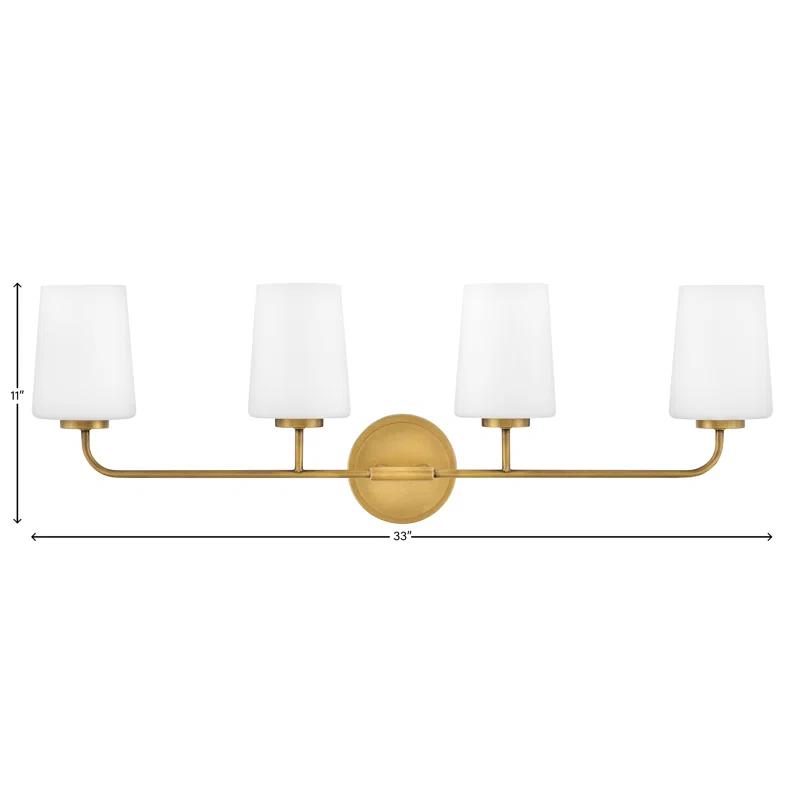Fitz 4 Light Frosted Dimmable Vanity Light