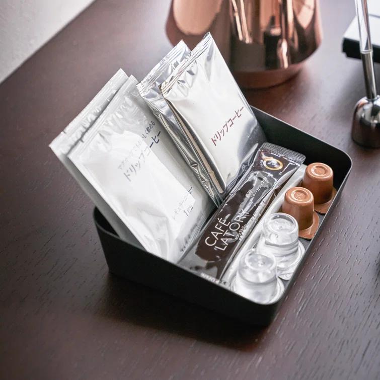 Yamazaki Home Space Saving Vanity Tray, Sloped, Steel, Large