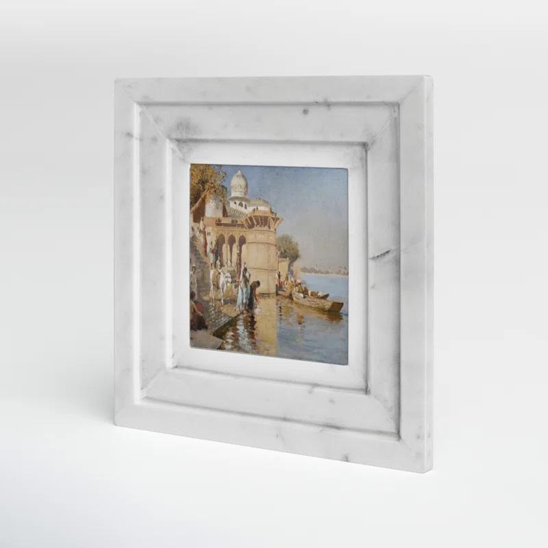 Barrona White Marble Marble Picture Frame