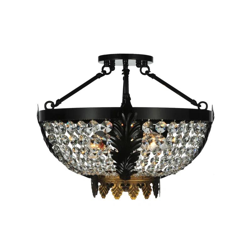 Glass Semi Flush Mount