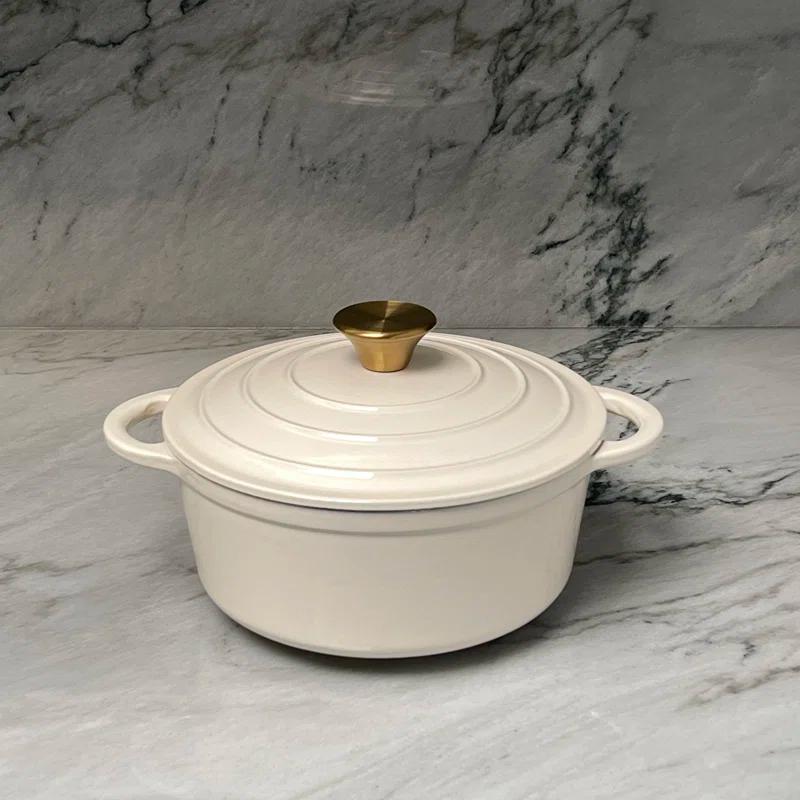 Lexi Home Lexi Home Enameled Cast Iron Round Dutch Oven