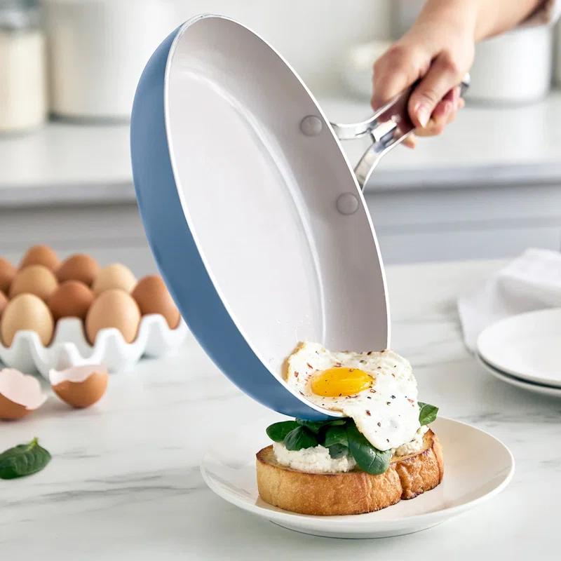 GreenPan GreenPan Nova 8in and 10in 2 Piece Frying Pan Skillet Set, Healthy Ceramic Nonstick, PFAS-Free, Induction Suitable, Dishwasher and Oven Safe