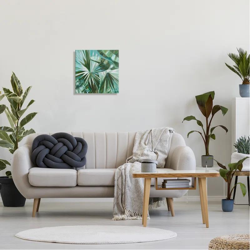 Stupell Industries Au-709-Canvas " Tropical Plant Leaves Abstraction " by Suzanne Wilkins Painting Print