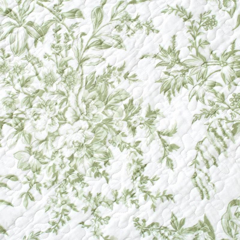 Laura Ashley Bedford Pink Cotton Reversible Quilt Set