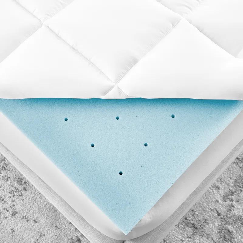 BodiPEDIC 4" Hybrid Memory Foam And Fiber Mattress Topper