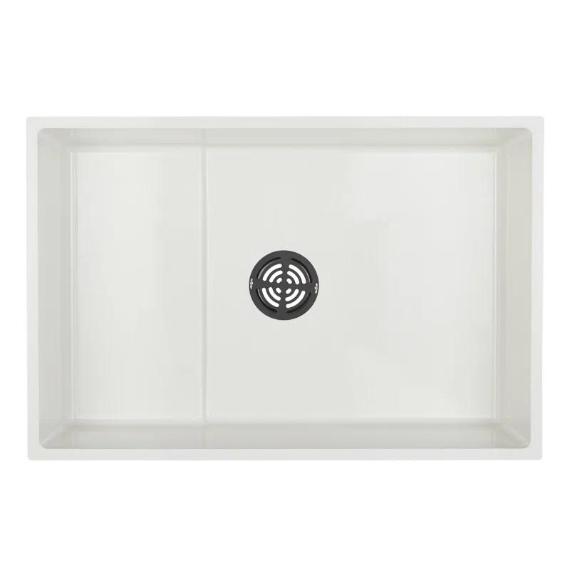 Signature Hardware Linwald 36" Free Standing Single Basin Stone Composite Dog Washing Station