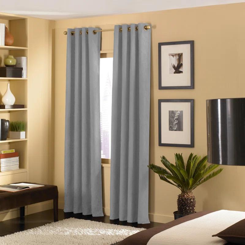 Winston Porter Curtainworks Boehme Solid Room Darkening Grommet Single Curtain Panel