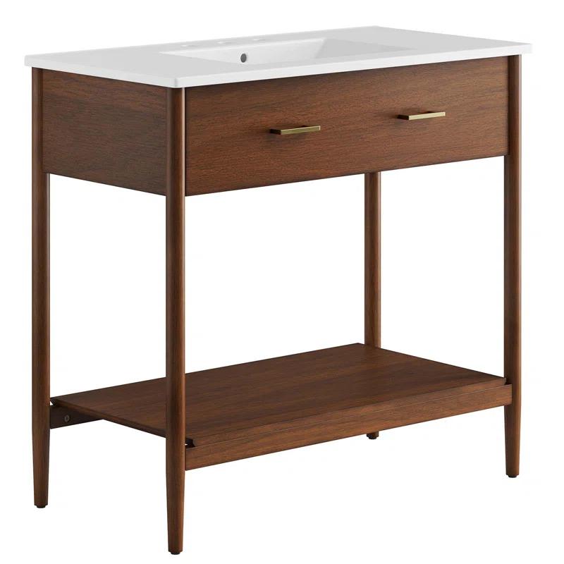 Modway Modway Zaire 36'' Single Bathroom Vanity with Ceramic Top