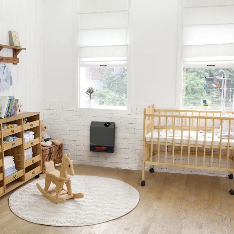 Heat Storm Heat Storm 1000 Watt 3400 BTU Electric Wall Mounted Space Heater with Adjustable Thermostat , Remote Included and with Digital Display