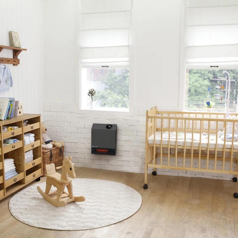 Heat Storm Heat Storm 1000 Watt 3400 BTU Electric Wall Mounted Space Heater with Adjustable Thermostat , Remote Included and with Digital Display