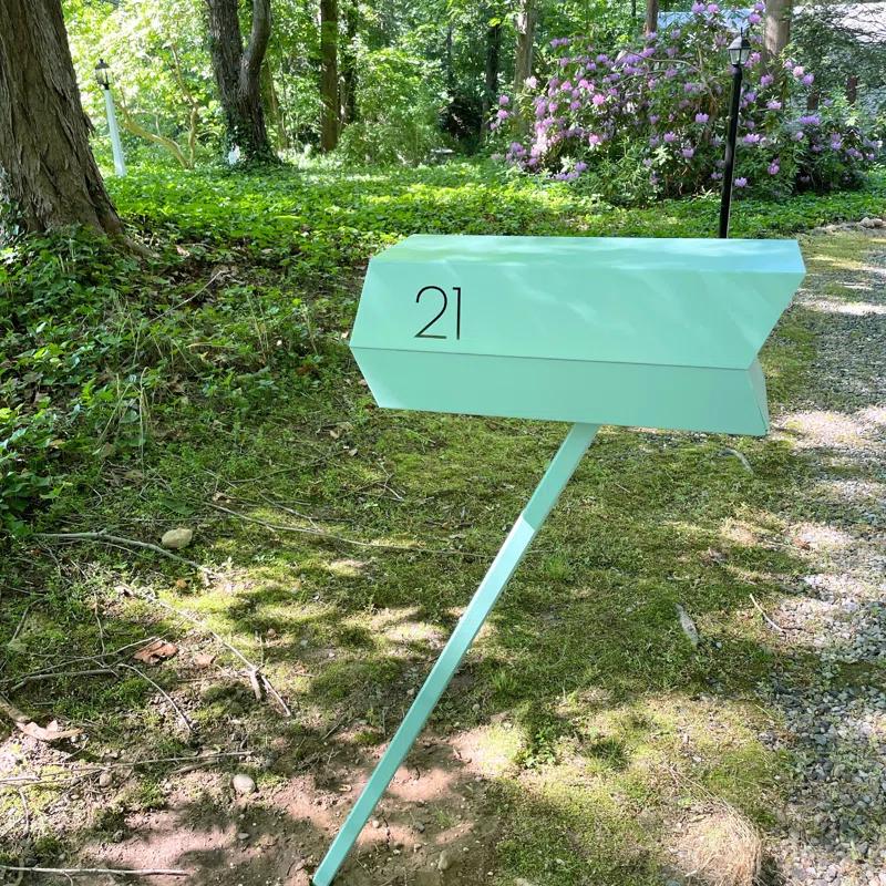 Modern Post Mounted Mailbox
