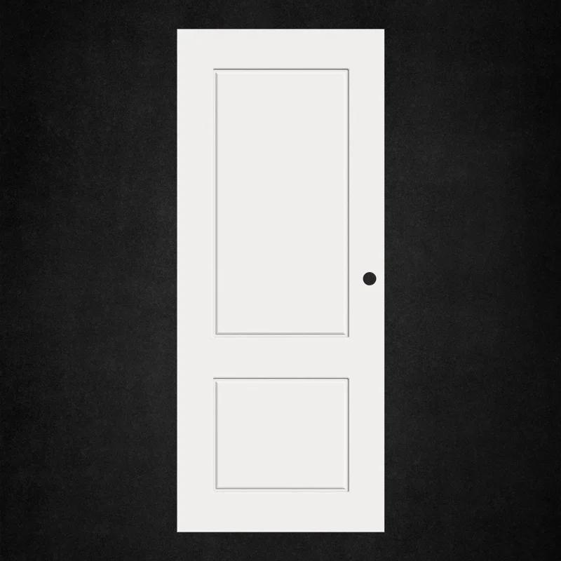 Villar Home Designs Prefinished 2-Panel Cascade White Wood Door Slab With American Standard Lock Precut