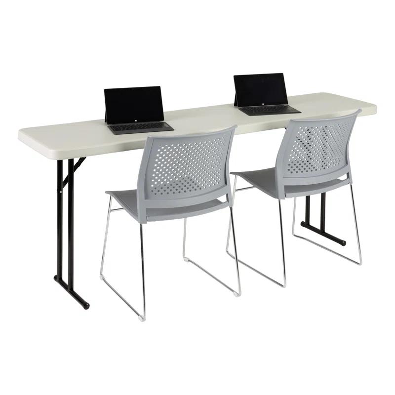 Rectangular Blow-Molded Plastic Folding Training Seminar Table
