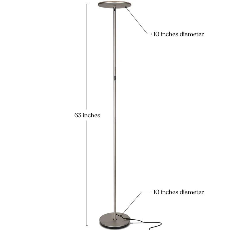Brightech Sky Flux Industrial 63" Dimmable LED Floor Lamp with Adjustable Head